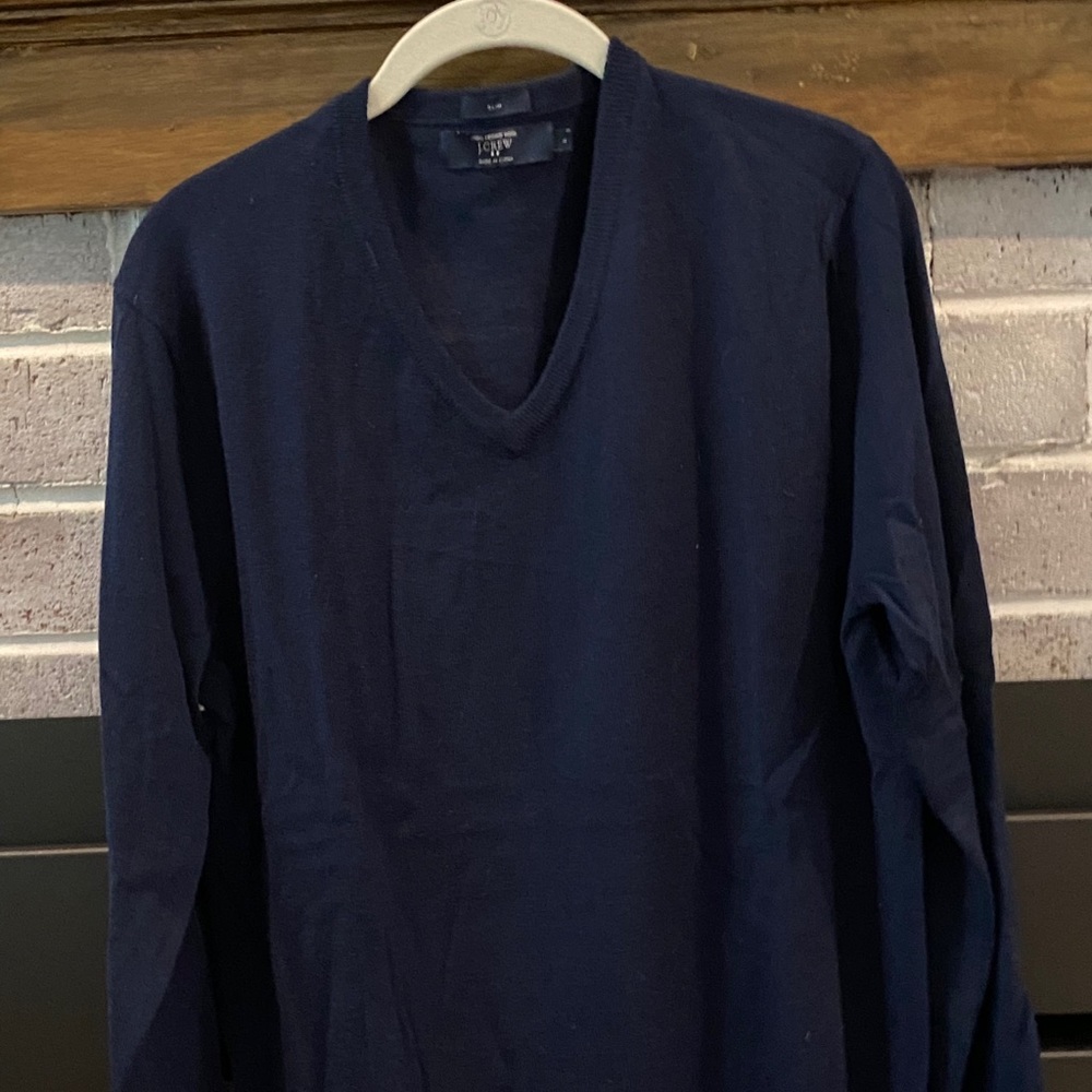 J. Crew navy v neck sweater (barely worn)